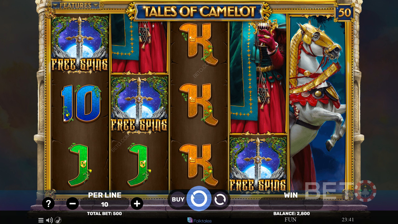 Ulasan Tales of Camelot oleh BETO Slots