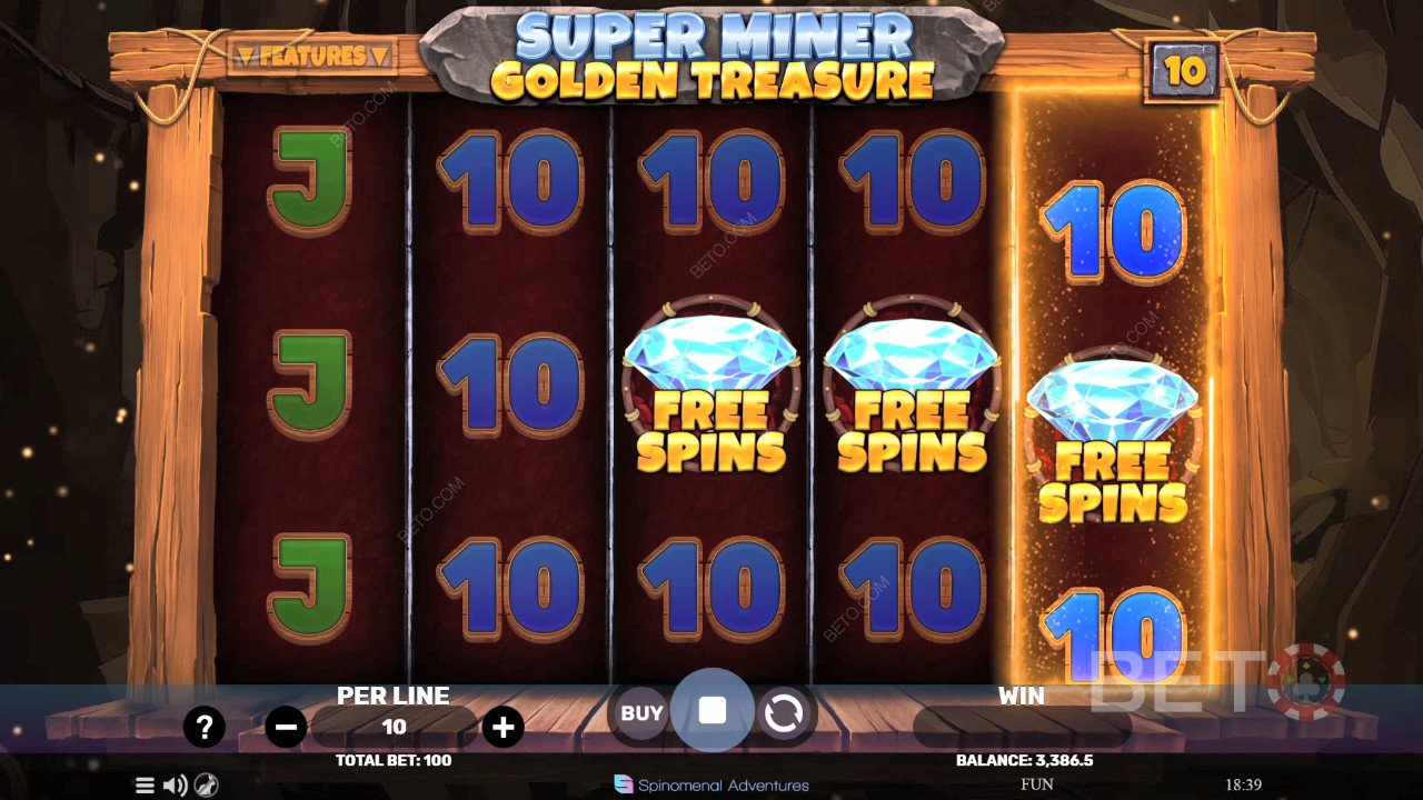 Super Miner - Ulasan Harta Karun Emas oleh BETO Slots