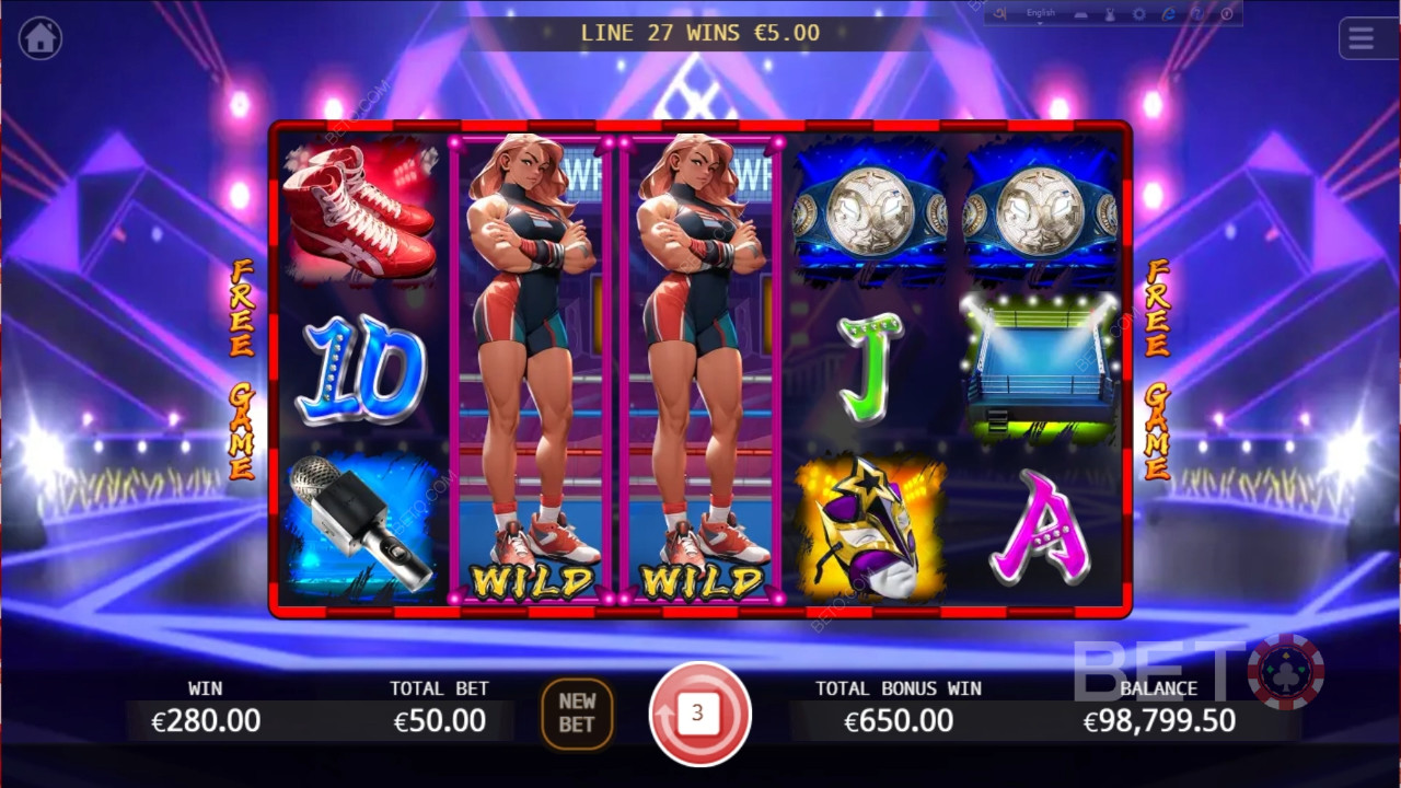 Ulasan Ratu Gulat oleh BETO Slots