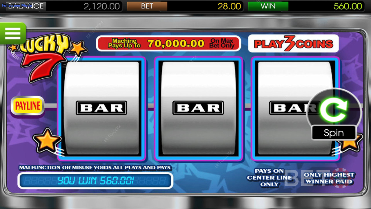 Lucky 7 Betsoft Ulasan oleh BETO Slots