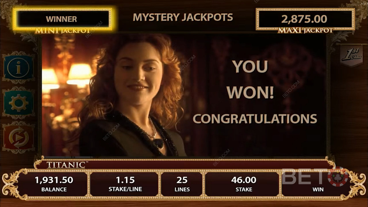 Menangkan beberapa kali lipat taruhan Anda melalui Jackpot di permainan slot Titanic