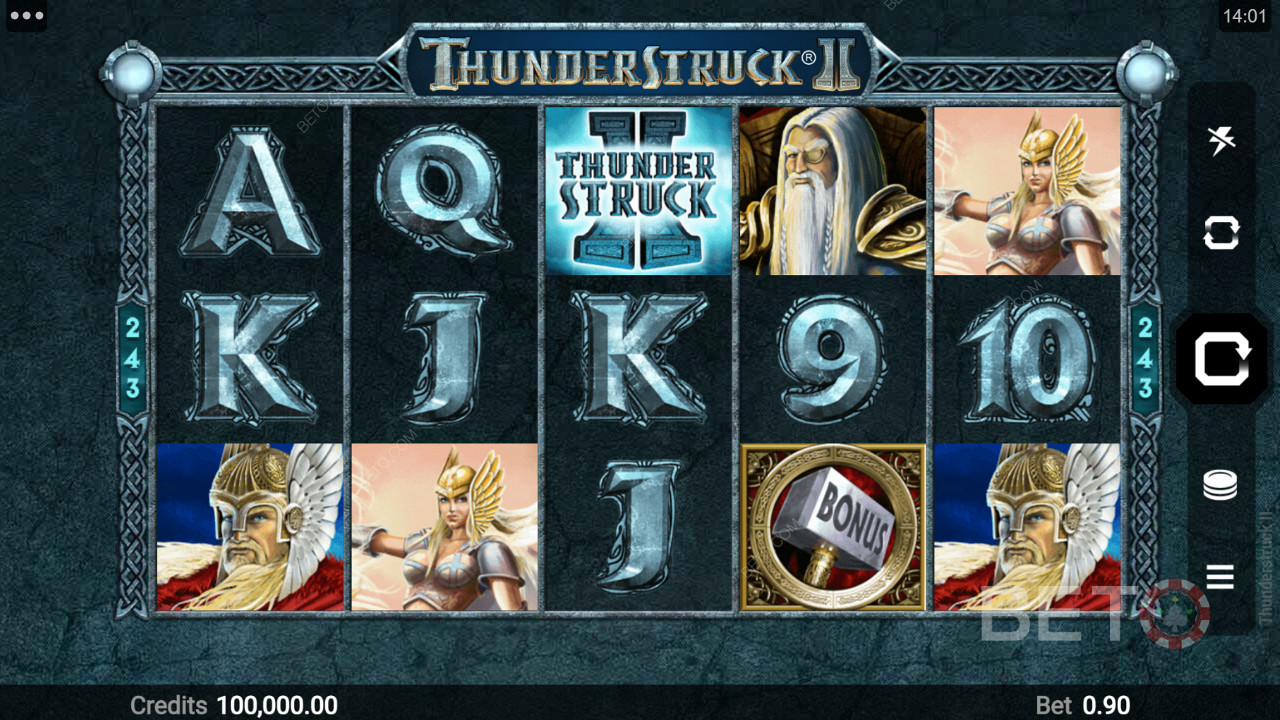 Simbol berbasis tema yang berbeda dalam Thunderstruck II
