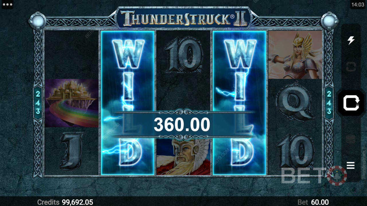 Memenangkan hadiah yang bagus di slot Thunderstruck II