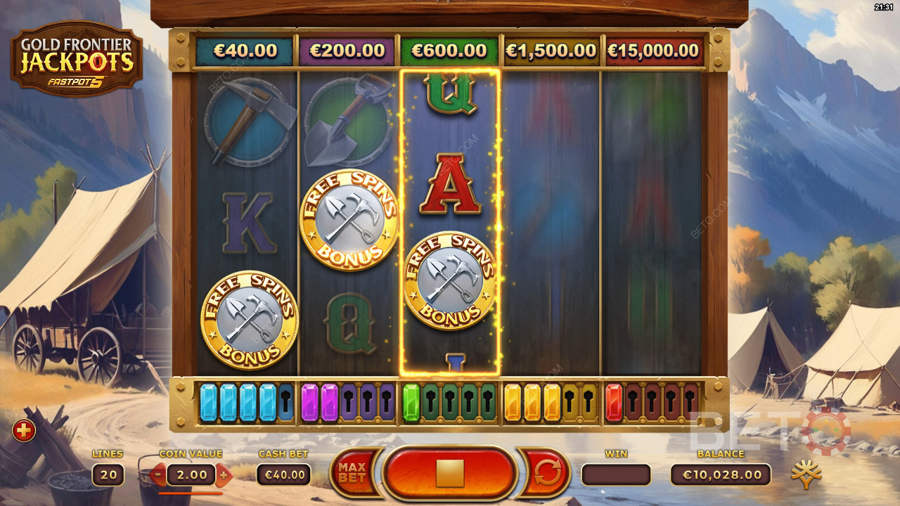 Ulasan Jackpot Perbatasan Emas FastPot5 oleh BETO Slots