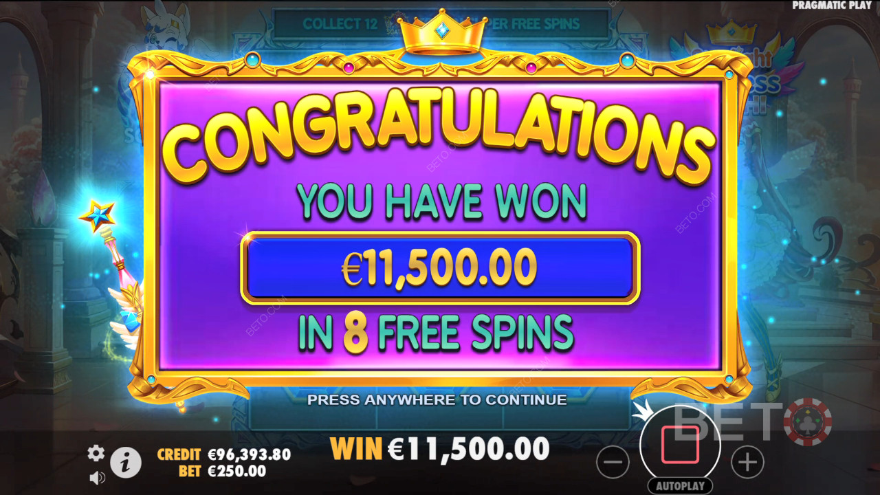 Menangkan 5,000x taruhan Anda di Slot Pachi Starlight Princess!