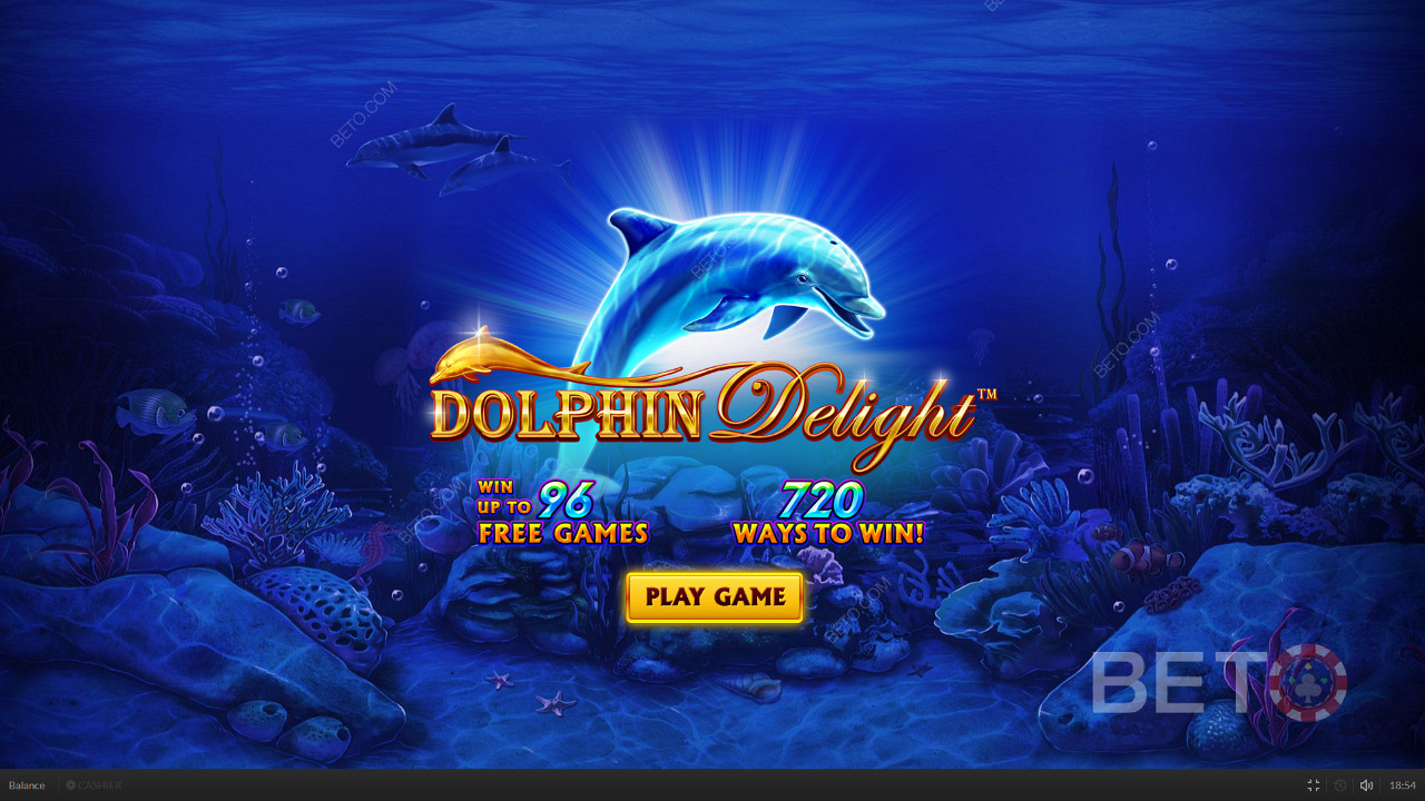 Lumba-lumba yang lucu menyambut Anda saat Anda meluncurkan Dolphin Delight