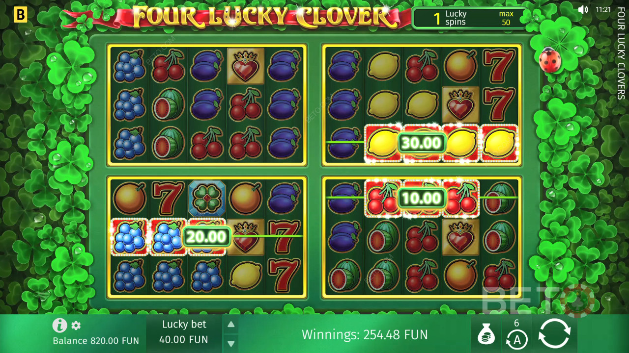 Ulasan Four Lucky Clover oleh BETO Slots
