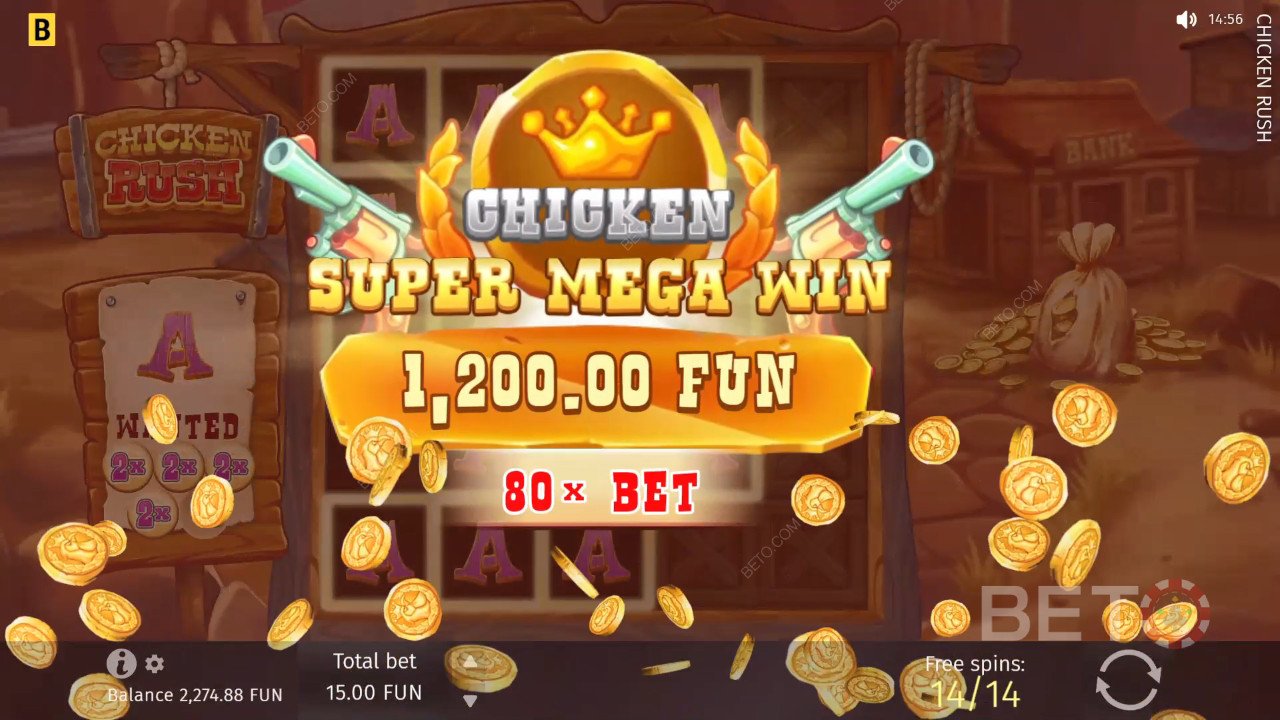 Menangkan 5,000x taruhan Anda di Slot Online Chicken Rush!