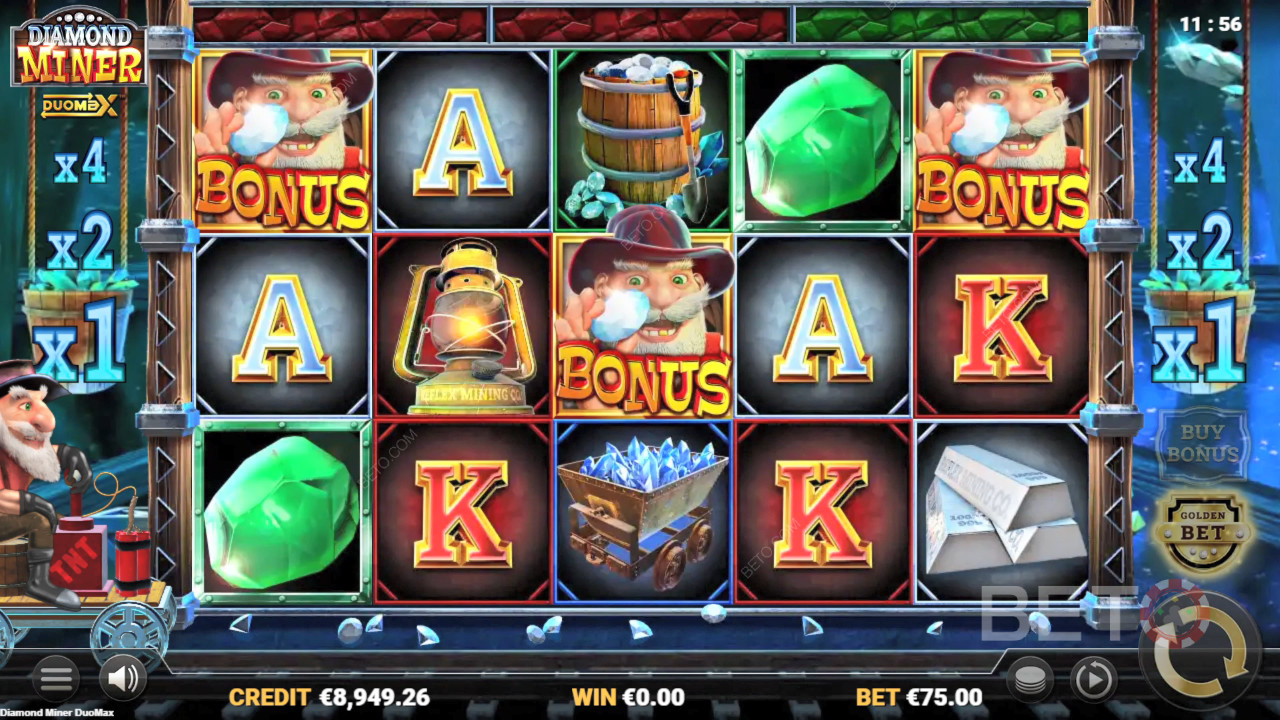 Ulasan Diamond Miner DuoMax oleh BETO Slots