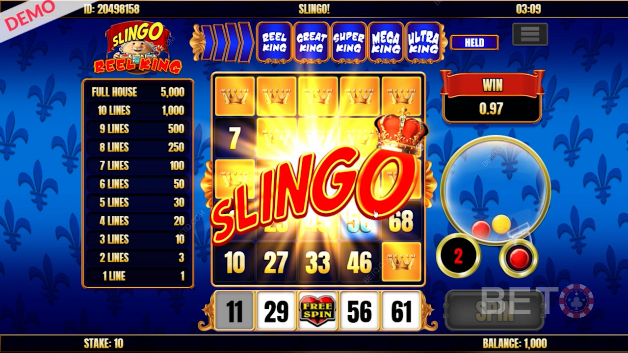 Slingo di slot Slingo Reel King