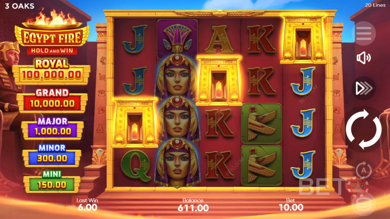 Cara Bermain Egypt Fire dari 3 Oaks Gaming