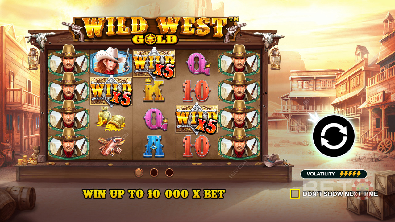 Simbol Liar yang bermanfaat membantu mendapatkan pembayaran di Wild West Gold