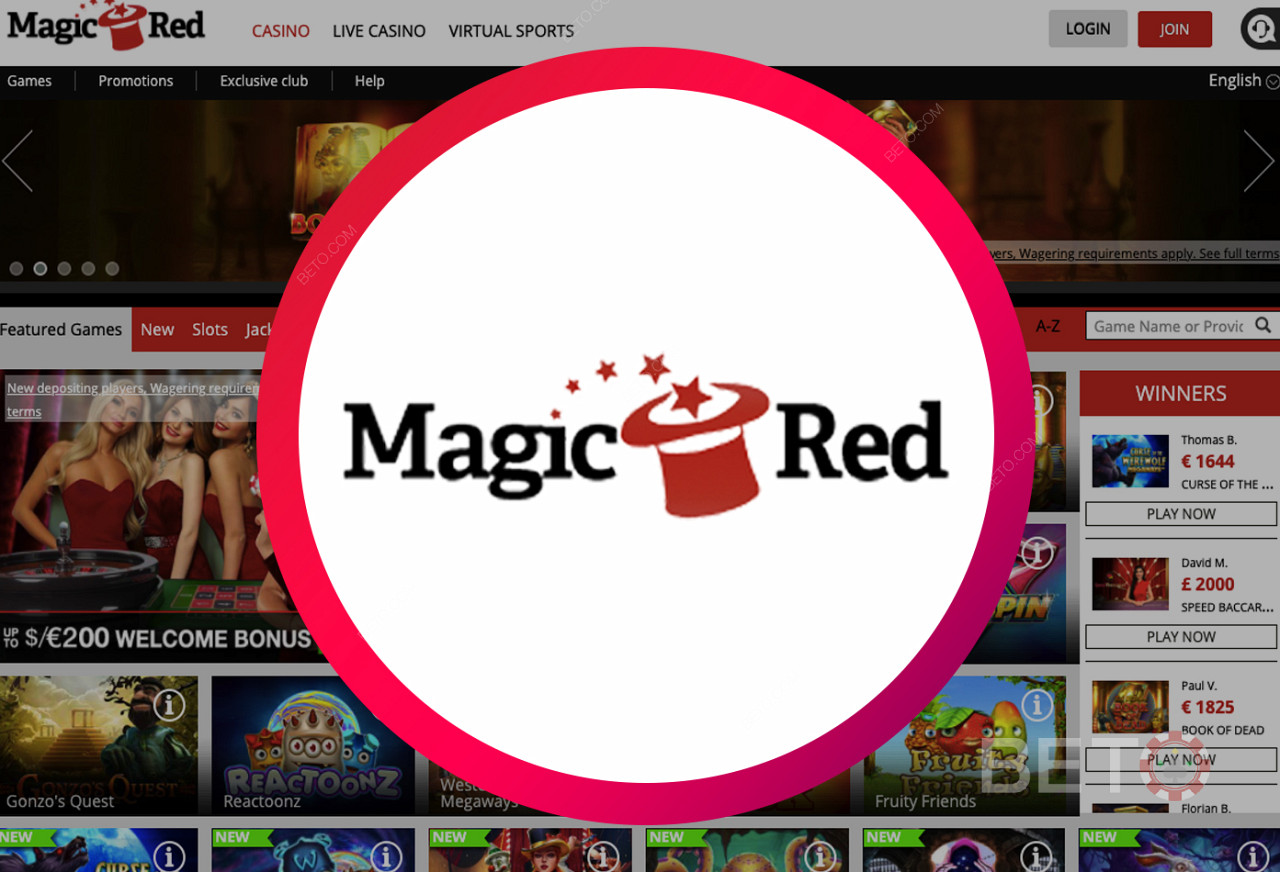 Kasino online Magic Red - situs web yang ramah pengguna