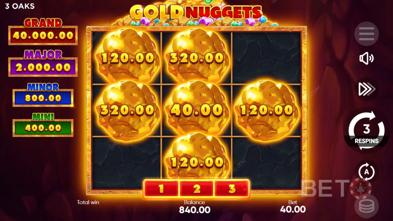 Gold Nuggets (3 Oaks) Main Gratis