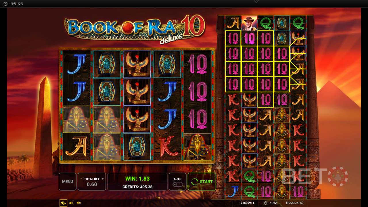 Menangkan 1,143x taruhan Anda di Slot Book Of Ra Deluxe 10!