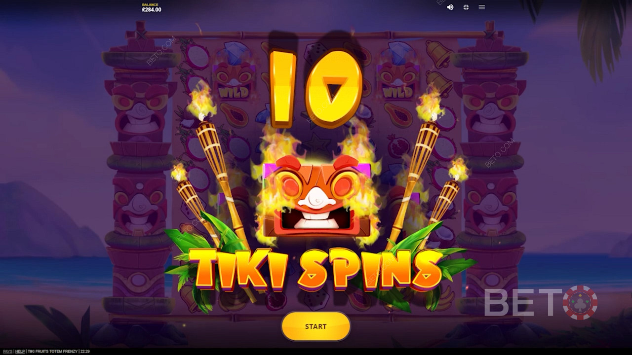 Nikmati 10 hingga 15 Spin Gratis di slot Tiki Fruits Totem Frenzy