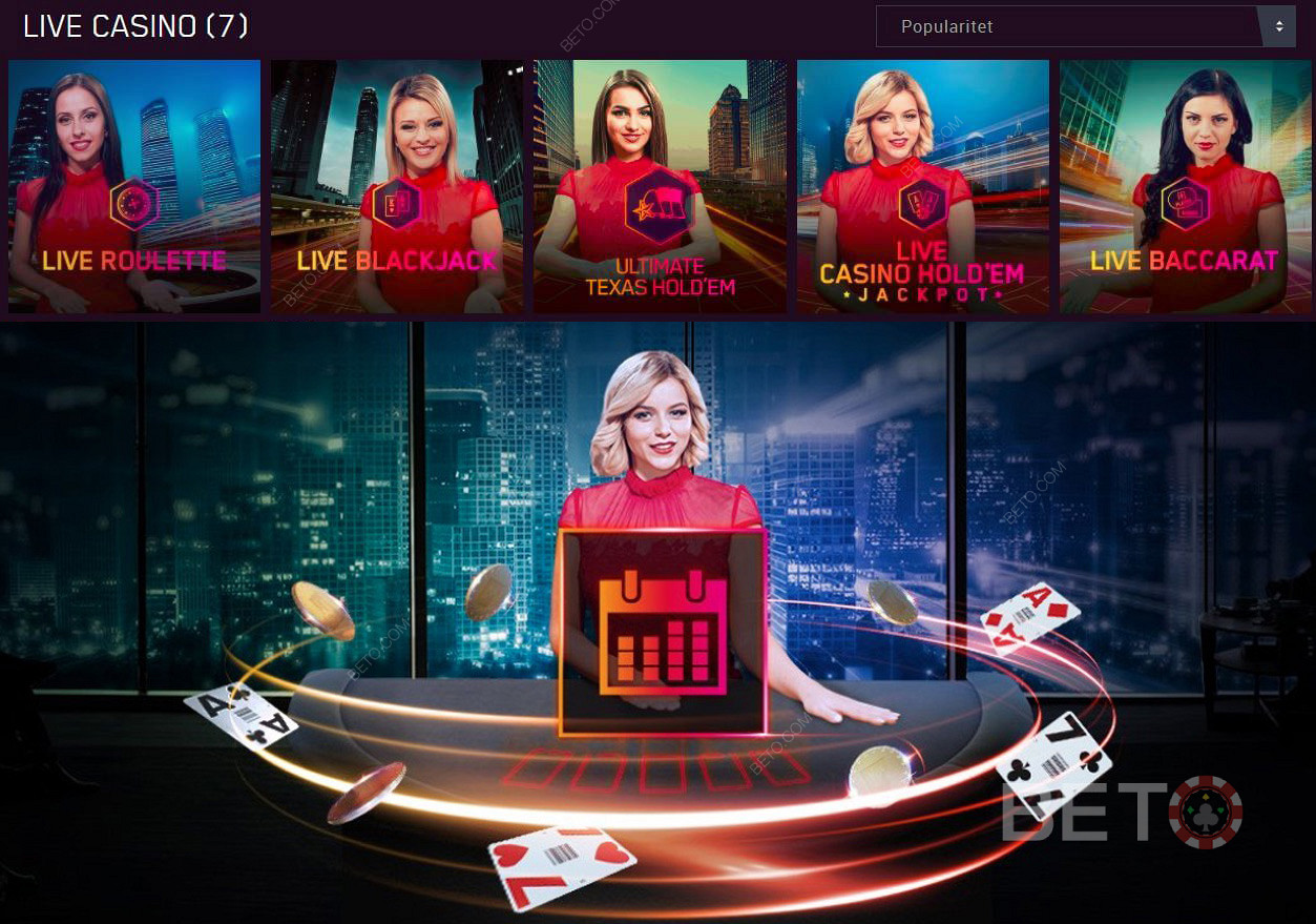Mainkan permainan dealer langsung di Maria Casino. Permainan Langsung online adalah masa depan.