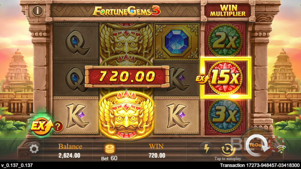 Menangkan 10,125x taruhan Anda di Slot Online Fortune Gems 3!