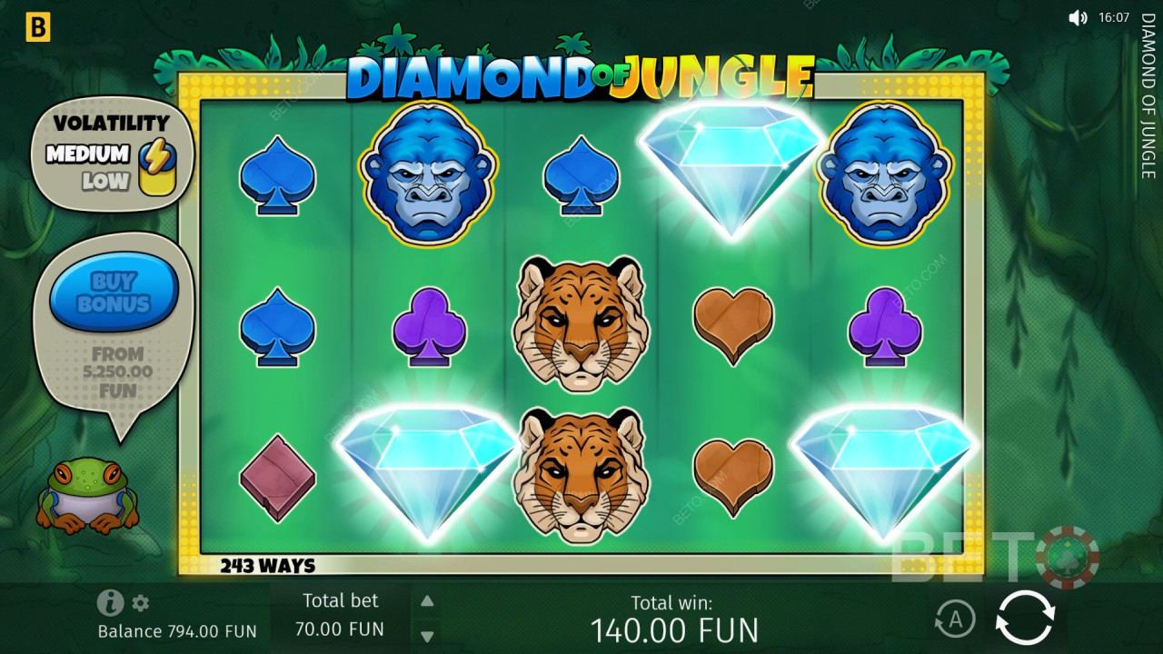 Ulasan Diamond Of Jungle oleh BETO Slots