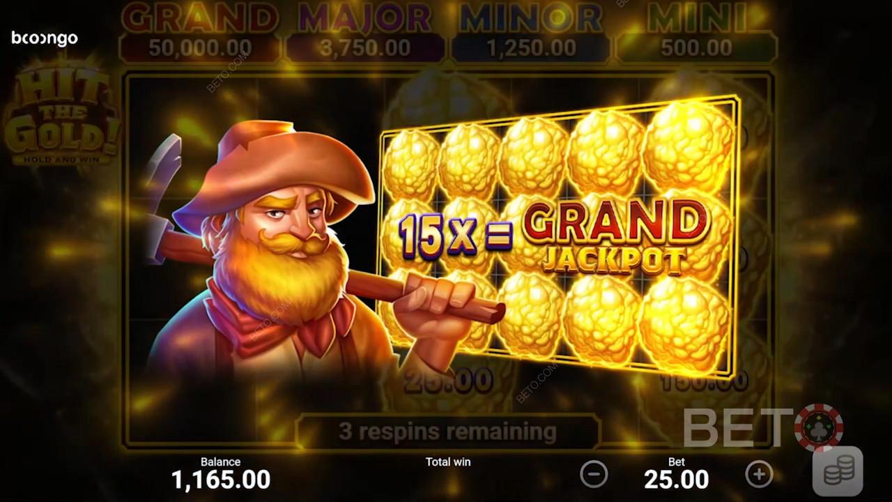 Pemain bisa mendapatkan 4 hadiah Jackpot yang berbeda selama putaran Game Bonus