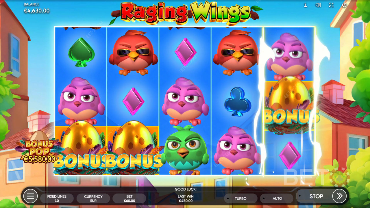 Ulasan Raging Wings oleh BETO Slots
