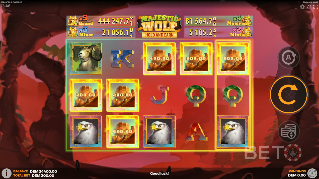 Ulasan Serigala Majestic oleh BETO Slots