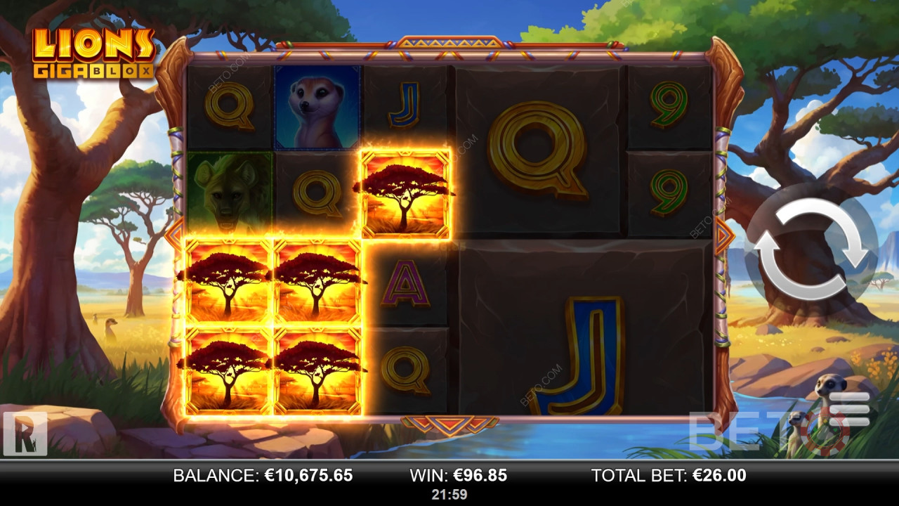 Ulasan Lions GigaBlox oleh BETO Slots