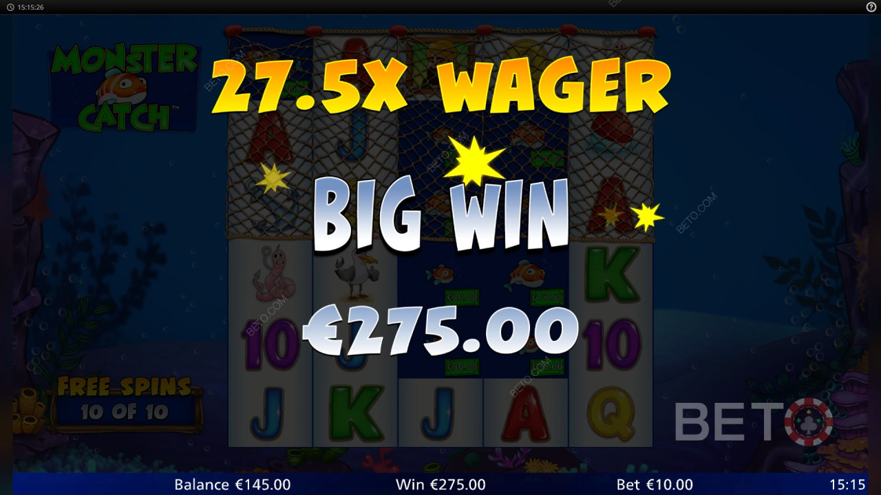 Menangkan 736x taruhan Anda di Slot Monster Catch!