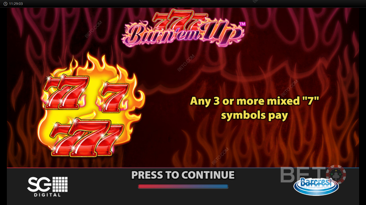 Menangkan 5,000x taruhan Anda di Slot Online 777 Burn 