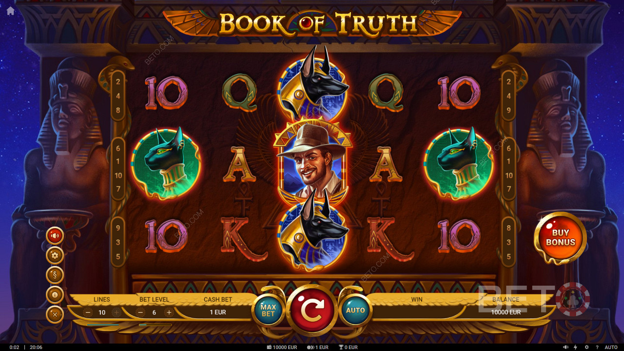 Book of Truth slot video dengan dua jenis Spin Gratis dengan simbol Perluasan