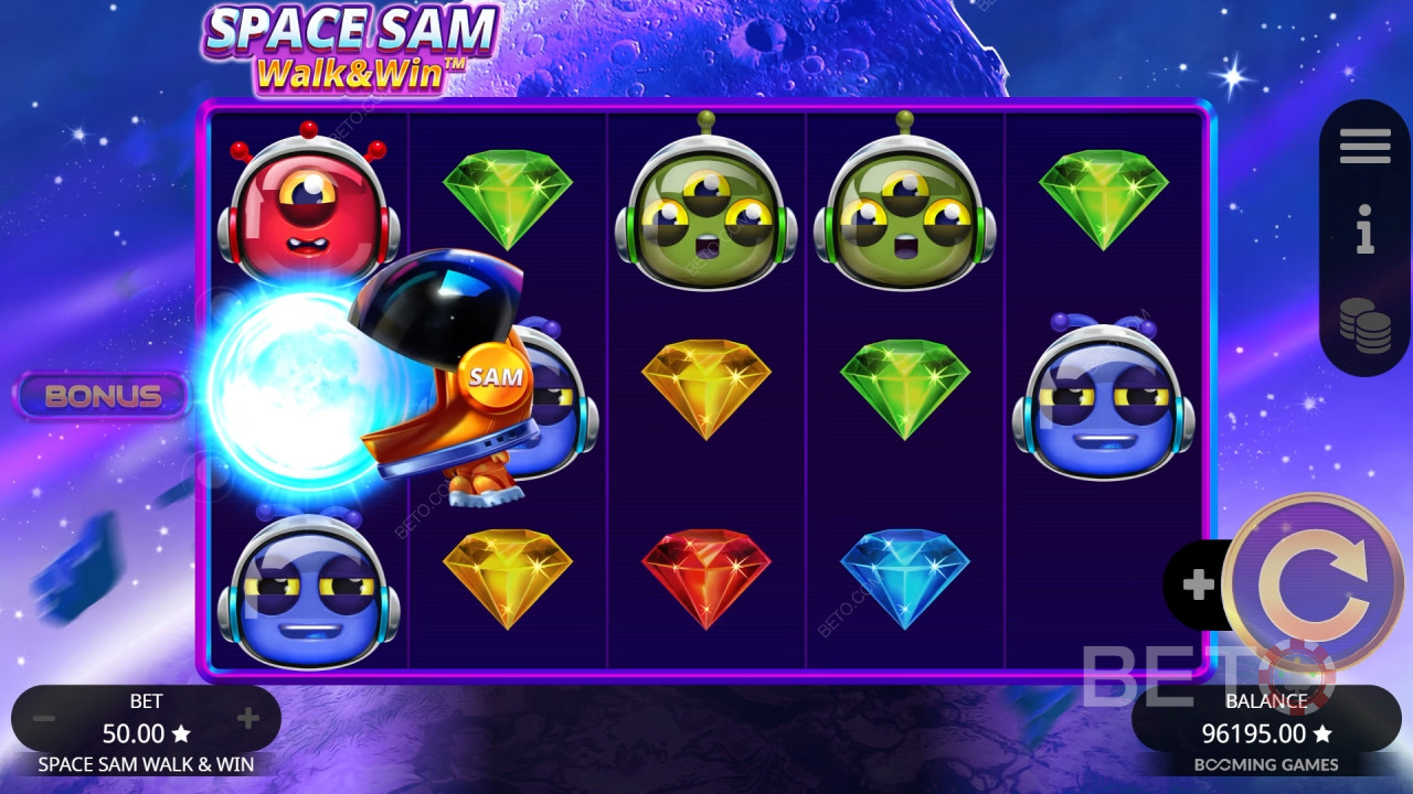 Space Sam Walk and Win Review oleh BETO Slots