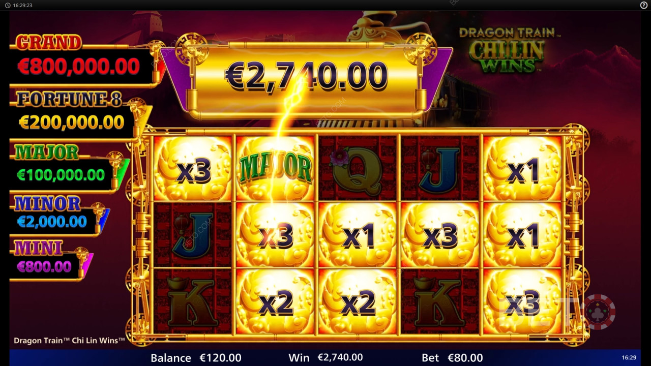 Menangkan 10,000x taruhan Anda di Slot Dragon Train Chi Lin Wins!