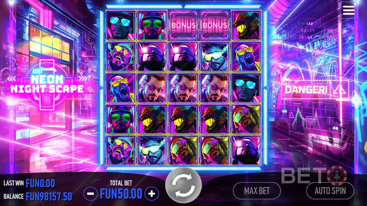 Ulasan Neon Night Scape oleh BETO Slots