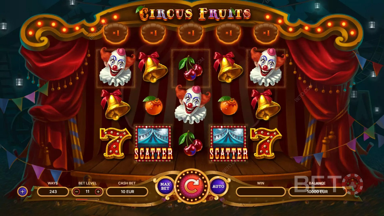 Pengaturan kontrol imersif Circus Fruits