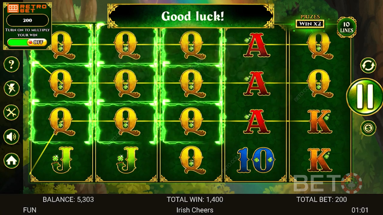 Irish Cheers Ulasan oleh BETO Slots