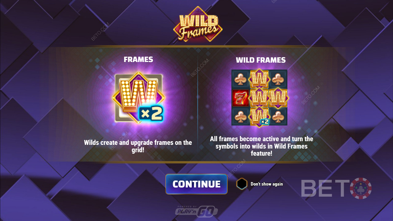 Meluncurkan Wild Frames dan info tentang fitur bonus