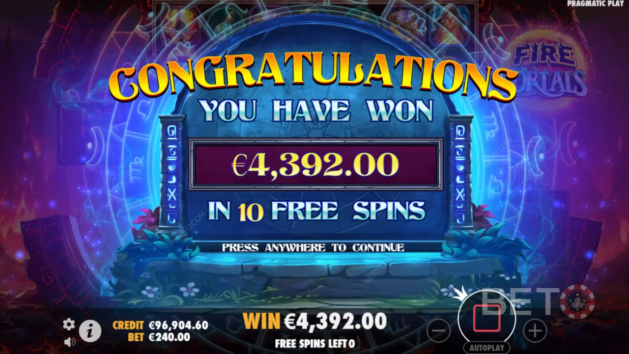 Menangkan 10,000x taruhan Anda di Slot Fire Portals!