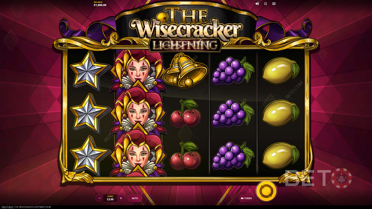 Latar belakang yang halus dan grafis sederhana dalam The Wisecracker Lightning