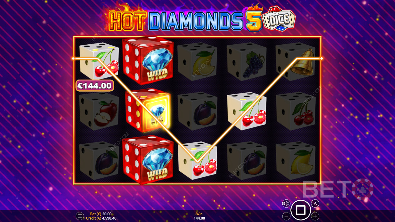 Hot Diamonds 5 Dice Main Gratis