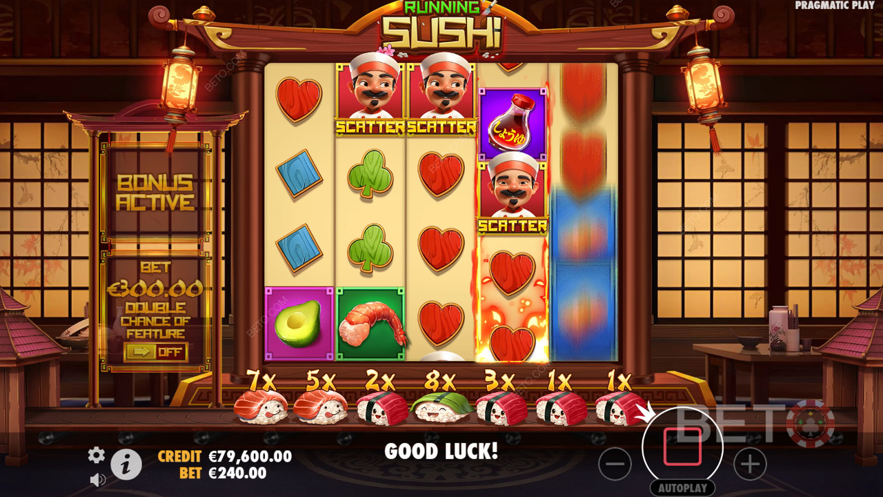 Menjalankan Ulasan Sushi oleh BETO Slots