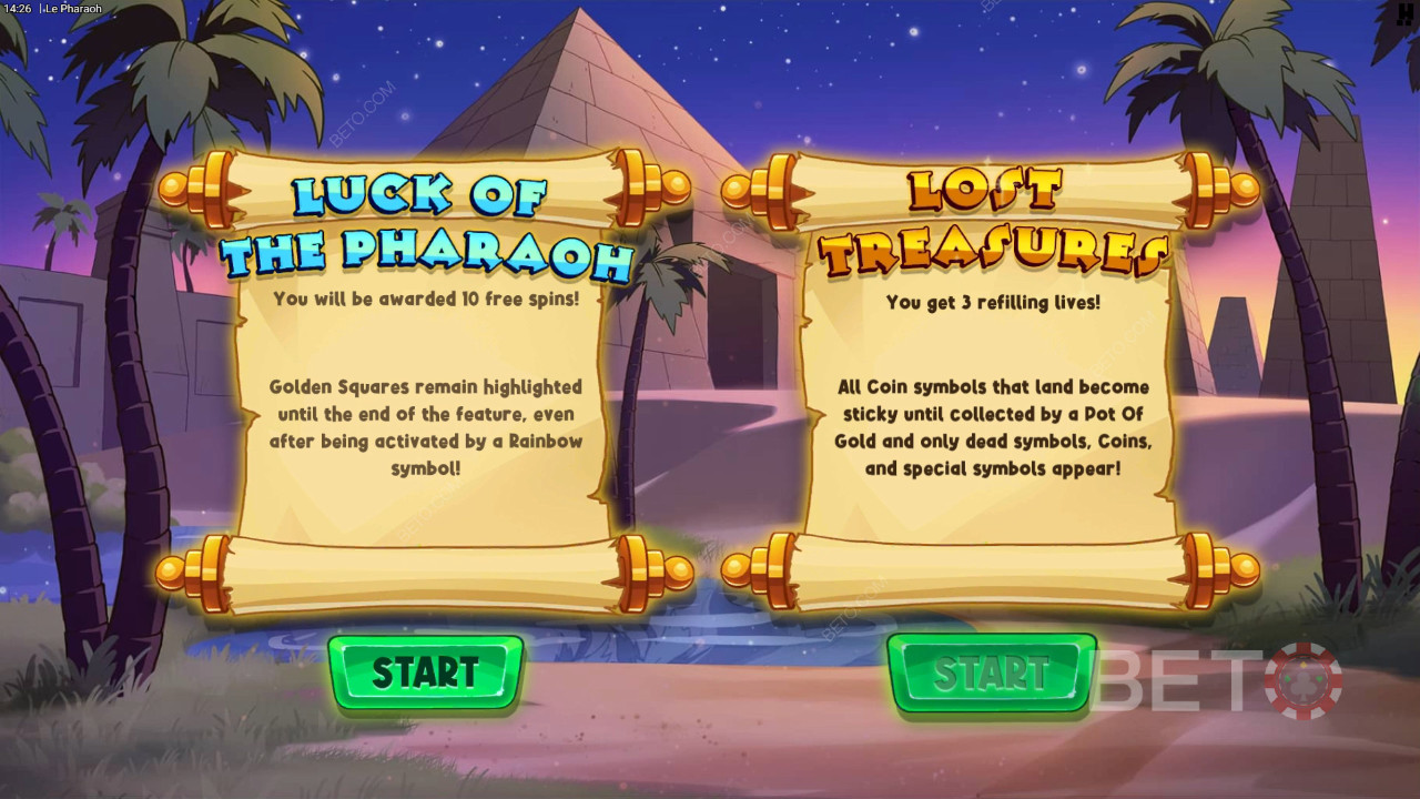 Menangkan 15,000x taruhan Anda di Slot Online Le Pharaoh!