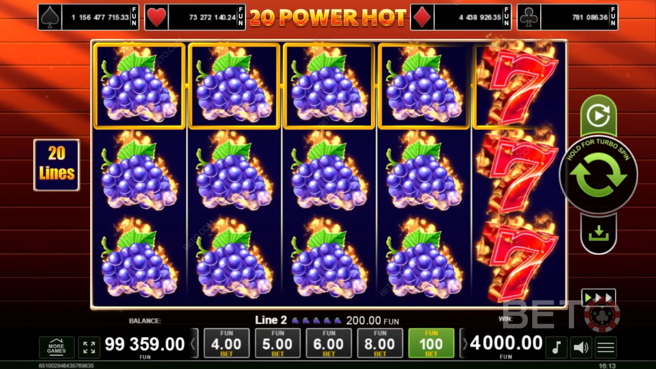 20 Ulasan Power Hot oleh BETO Slots