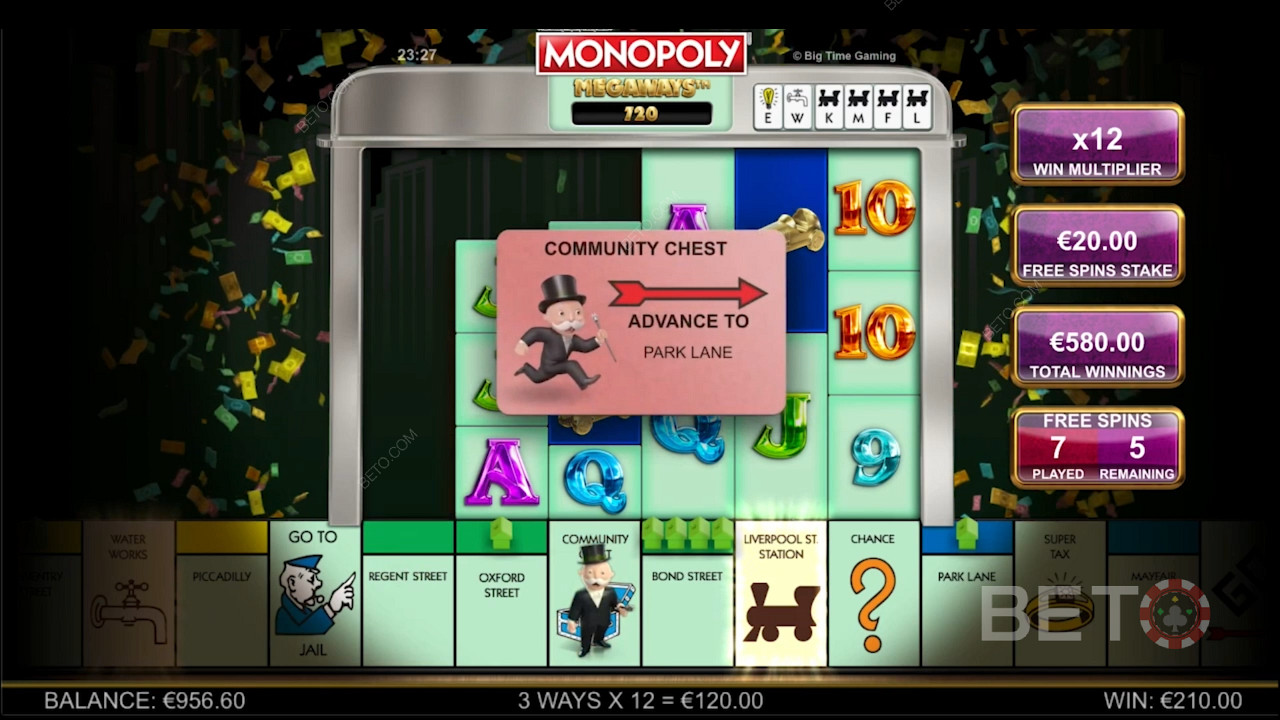 Fitur Bonus yang terinspirasi tema Monopoly Megaways
