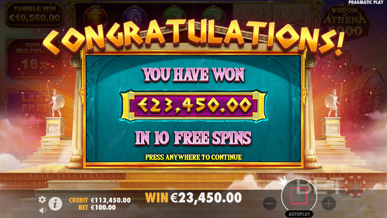 Menangkan 10,000x taruhan Anda di Slot Wisdom of Athena 1000!