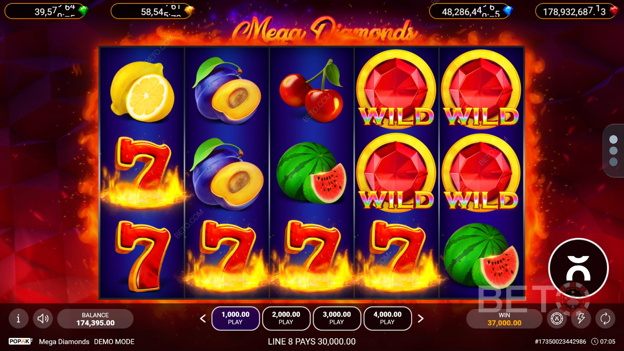 Ulasan Mega Diamonds oleh BETO Slots