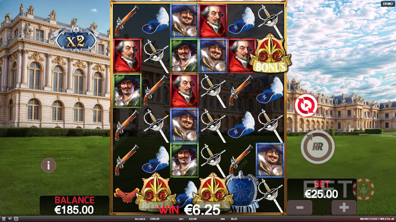 Musketeers 1 Wild untuk Semua Ulasan oleh BETO Slots
