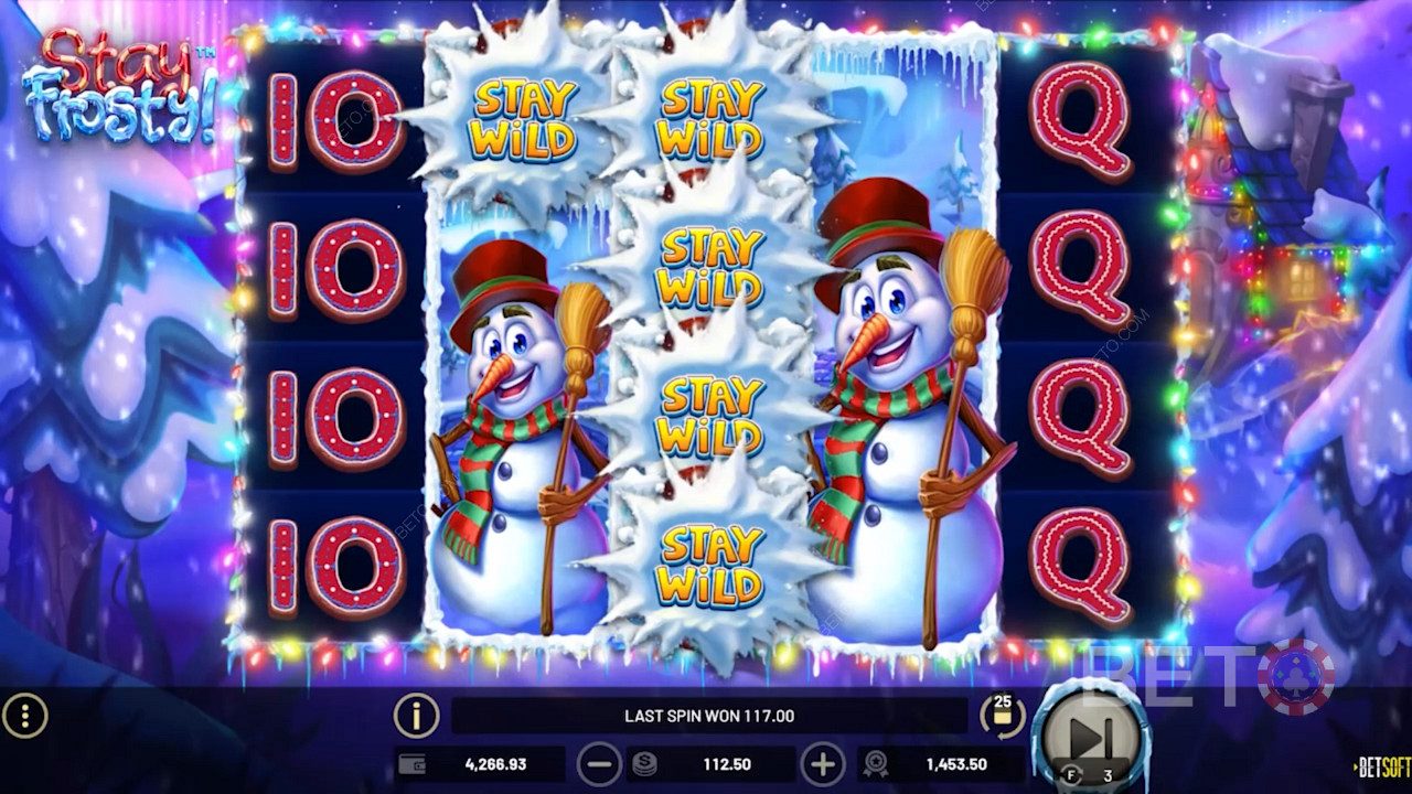 Kisi permainan yang lebar di Stay Frosty! dengan 5 gulungan dan 4 baris