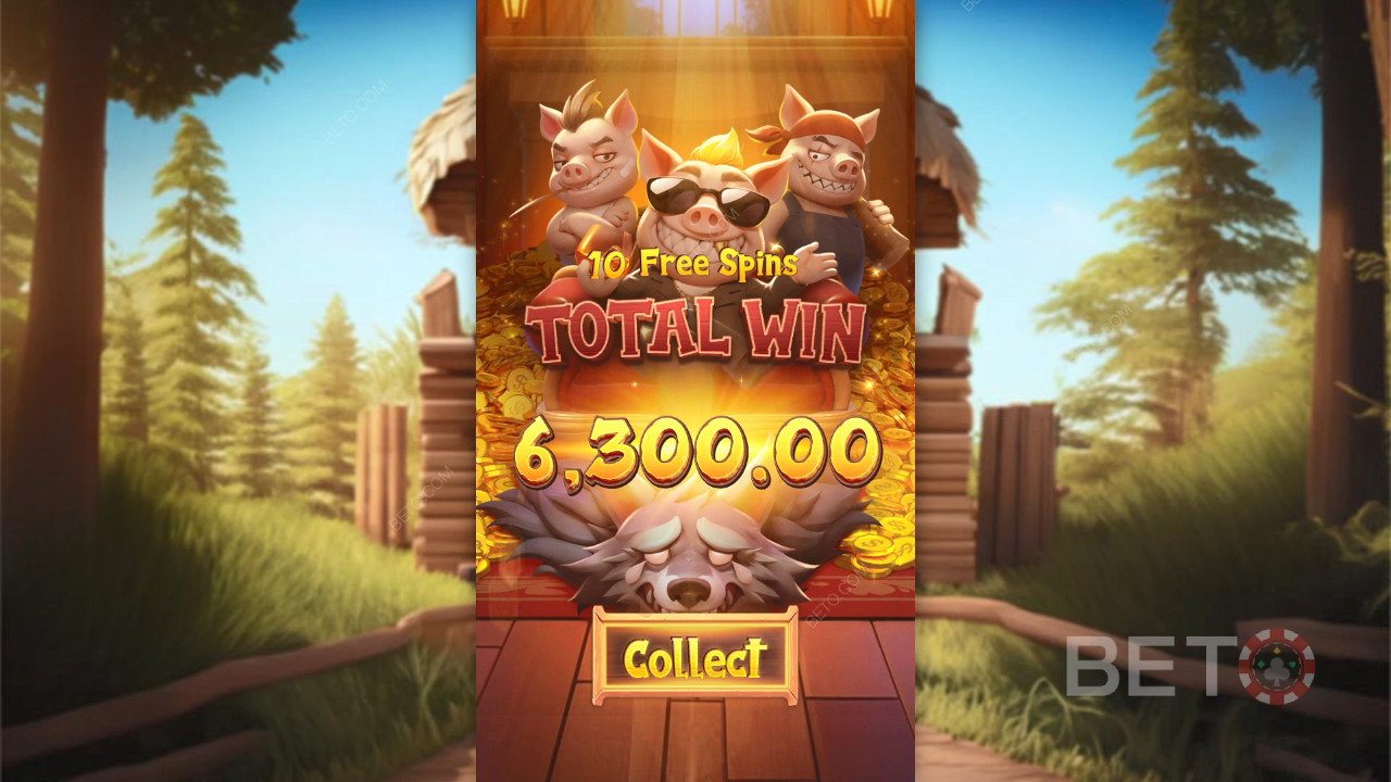 Menangkan 2,500x taruhan Anda di Slot Three Crazy Piggies!