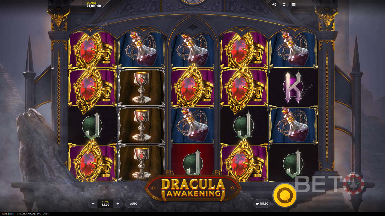 Nikmati simbol dan tema yang indah di mesin slot Dracula Awakening