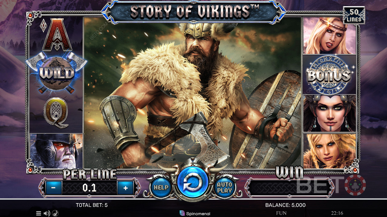 Rasakan kejayaan Nordik dan menangkan hadiah uang tunai di slot online Story of Vikings